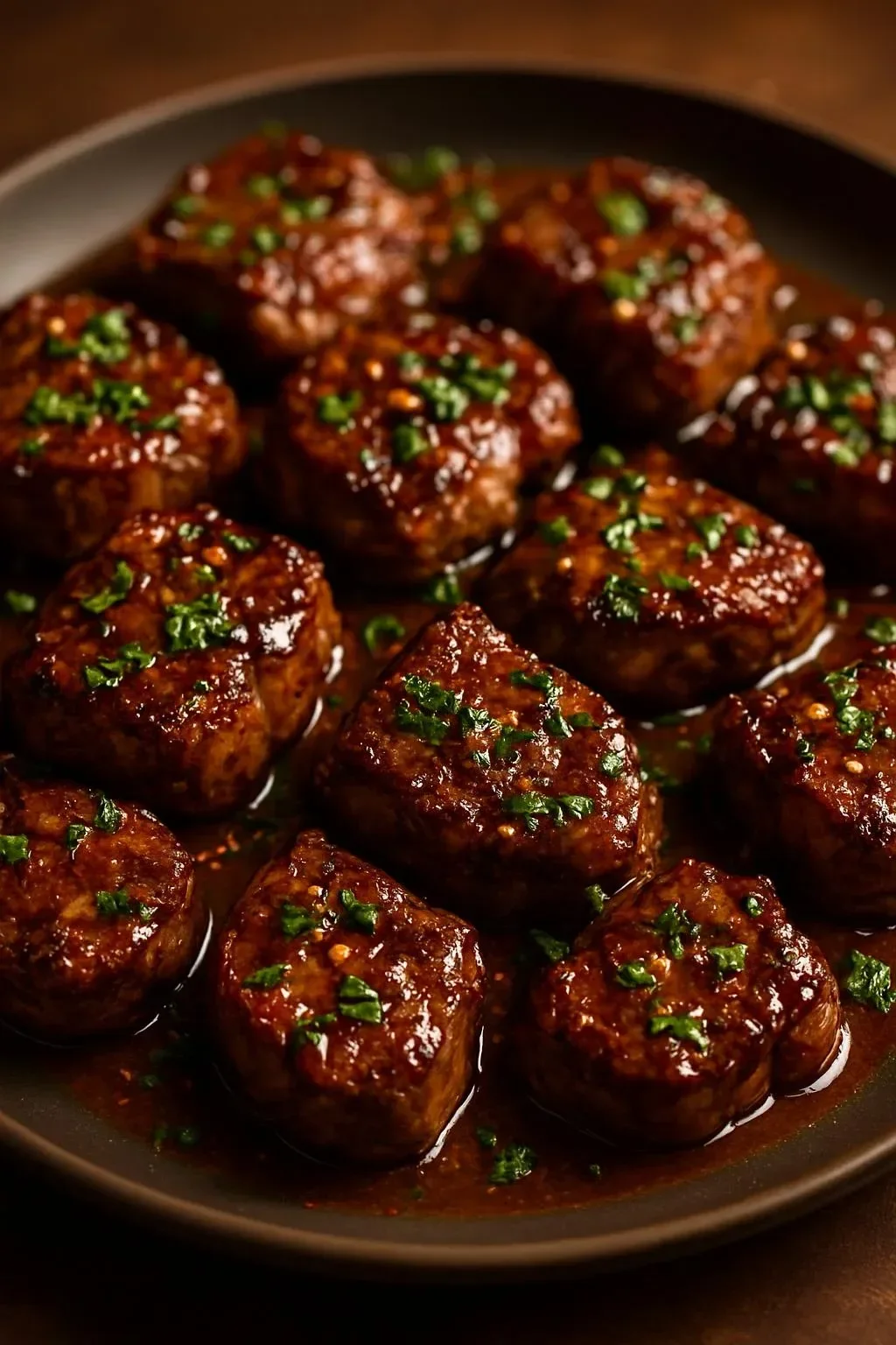 Delicious Cajun garlic steak bites served on a platter