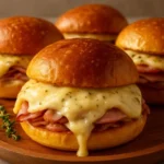 Delicious classic deli-style Reuben burger with sauerkraut and melted cheese