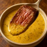 Cowboy Butter Dipping Sauce served with grilled meats and vegetables