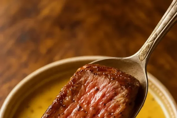 Cowboy Butter Dipping Sauce served with grilled meats and vegetables