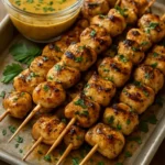 Delicious Cowboy Chicken Skewers grilled to perfection.