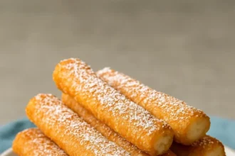 Close-up of crispy Crack Sticks served in a bowl as a tasty snack.