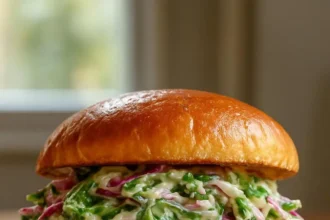 Crispy Mozzarella Chicken Sandwich with melted cheese and fresh toppings