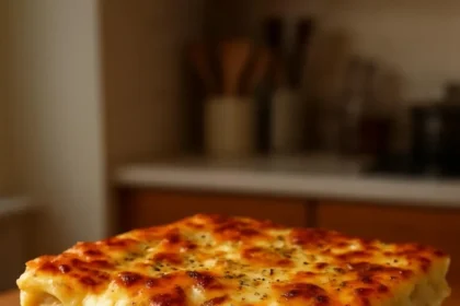 Delicious homemade lasagna layered with cheese, meat, and tomato sauce