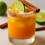 Haunted Pumpkin Patch Margarita with spooky garnish