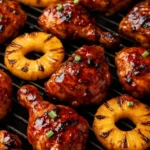 Deliciously grilled Huli Huli Chicken garnished with green onions