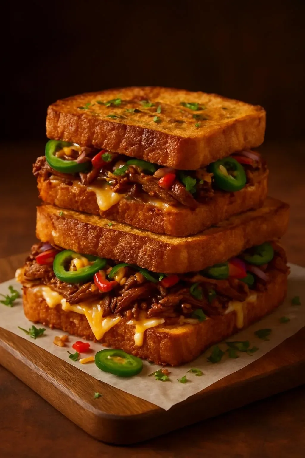 Korean Steak Sandwich with fresh ingredients and vibrant flavors