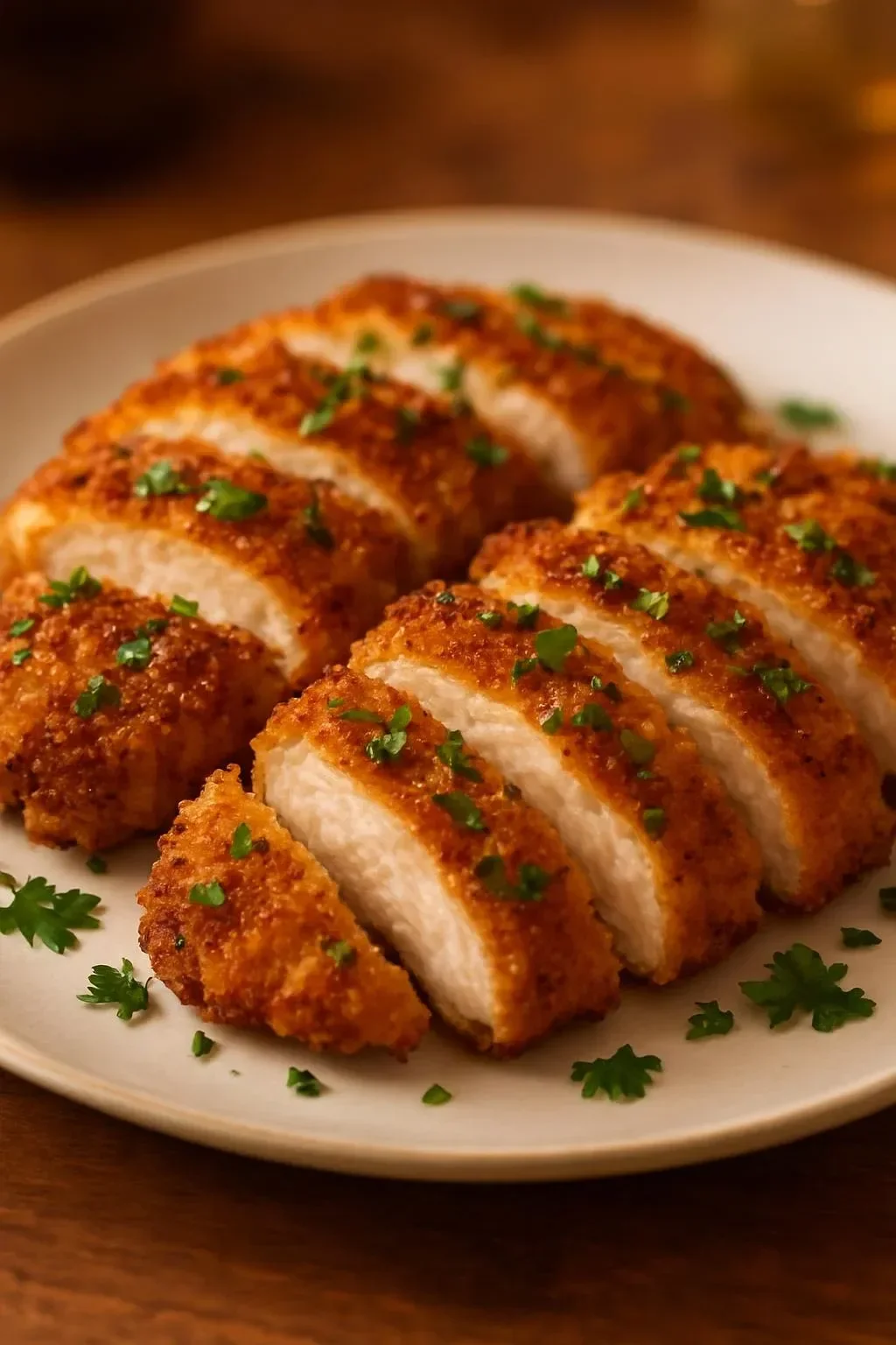 Longhorn Garlic Parmesan Crusted Chicken served with sides