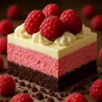 Pink Velvet Raspberry Cheesecake dessert with vibrant colors and rich flavors