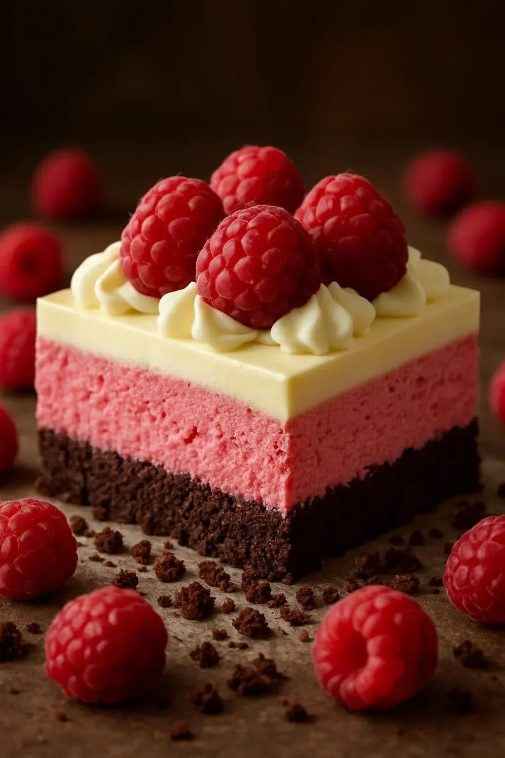 Pink Velvet Raspberry Cheesecake dessert with vibrant colors and rich flavors