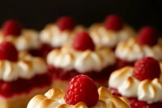 Delicious Raspberry Meringue Bars with a sweet topping