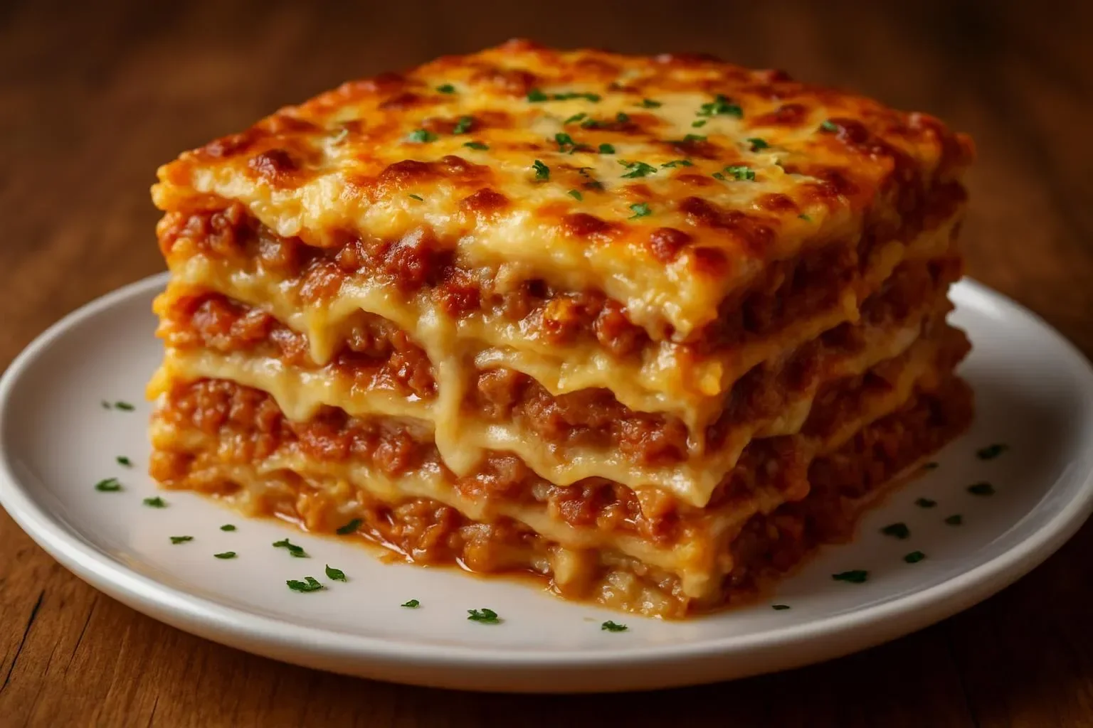Savory Reuben Bake dish with layers of corned beef, sauerkraut, and cheese.