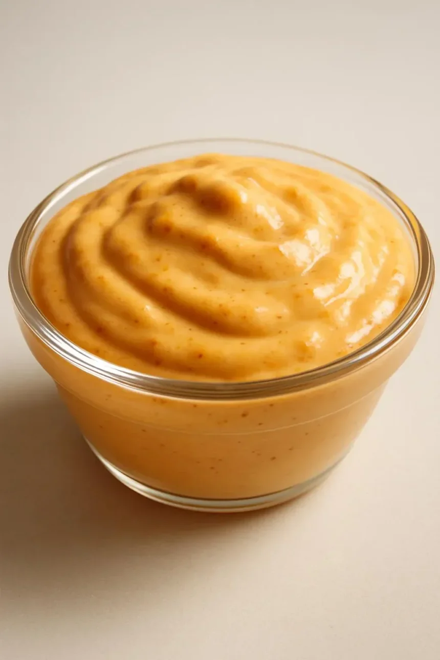 Delicious Big Mac sauce in a bowl, ready to add to a burger.