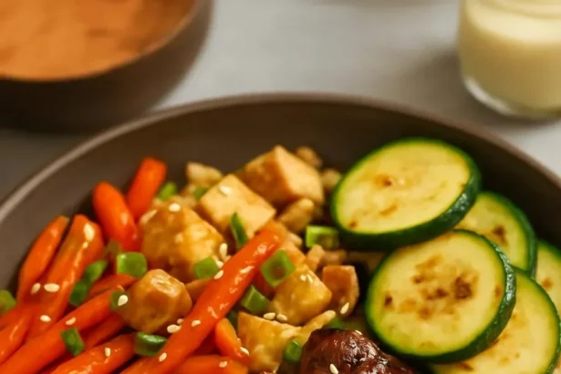 Sizzling sirloin hibachi bowl with fresh vegetables and rice.