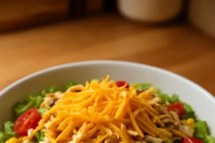 Fresh Southwest Chicken Salad with vegetables and dressing