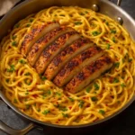 Spicy Cajun Honey Butter Chicken served with pasta in a delicious sauce