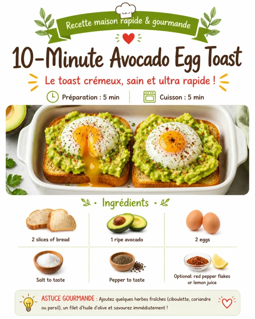 A delicious avocado egg toast topped with fresh ingredients on a plate.