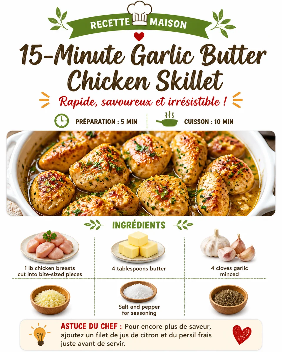 Quick and flavorful garlic butter chicken skillet ready in 15 minutes