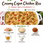 Creamy Cajun Chicken Rice served in a bowl, showcasing vibrant colors and ingredients.