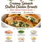 Creamy spinach stuffed chicken breasts recipe with delicious filling