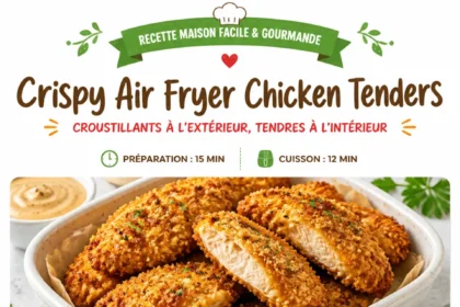 Crispy air fryer chicken tenders served with dipping sauce