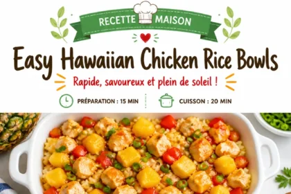 Delicious Hawaiian Chicken Rice Bowls with fresh ingredients and vibrant colors