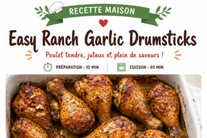 A plate of easy ranch garlic drumsticks ready to be served.
