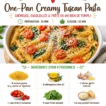 Delicious One-Pan Creamy Tuscan Pasta with rich sauce and fresh ingredients