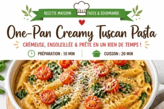 Delicious One-Pan Creamy Tuscan Pasta with rich sauce and fresh ingredients