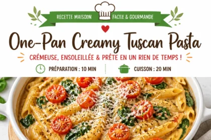Delicious One-Pan Creamy Tuscan Pasta with rich sauce and fresh ingredients